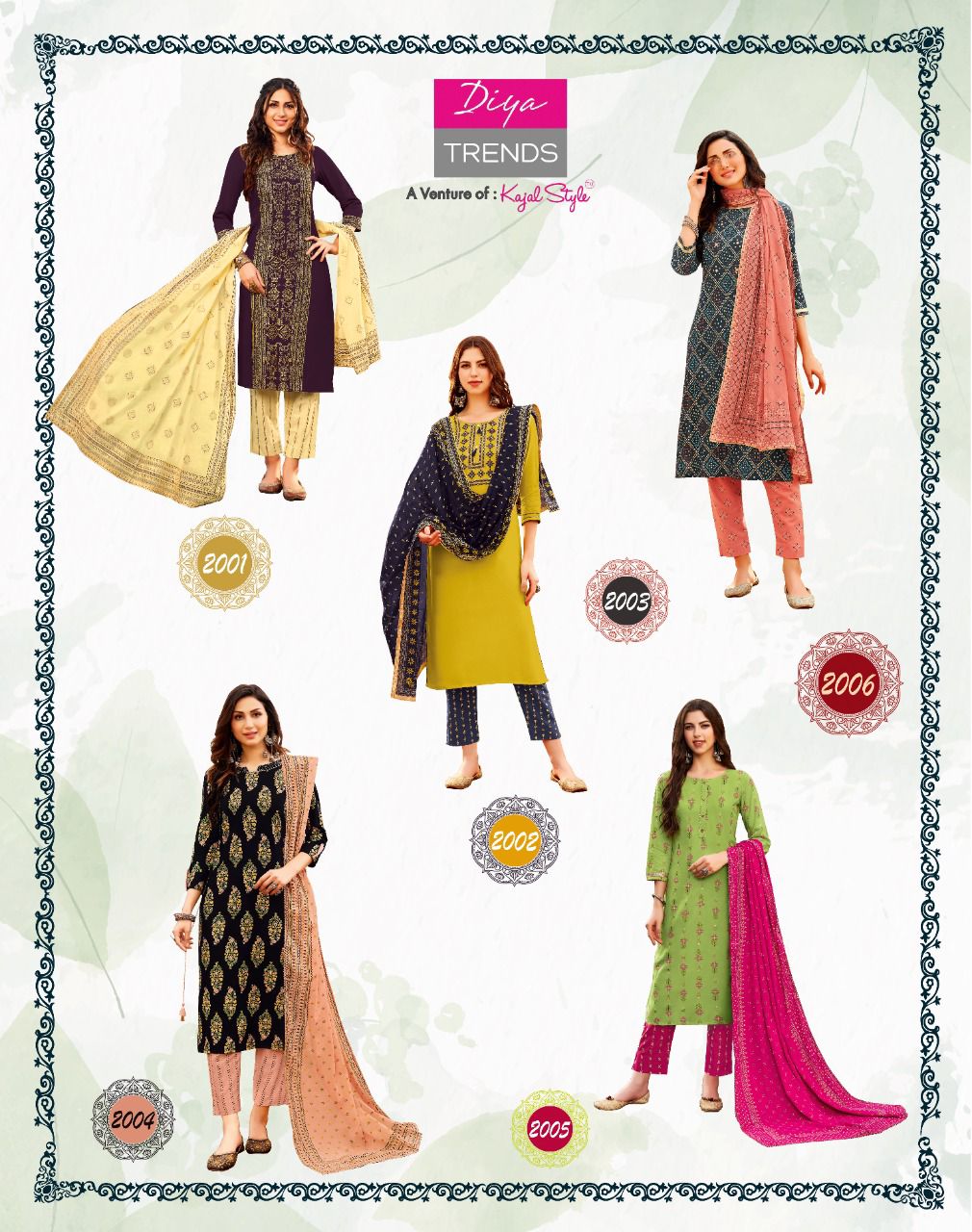 Odhani 2 Embroidery Ethnic Wear Kurti With Pant And Dupatta Latest Collection